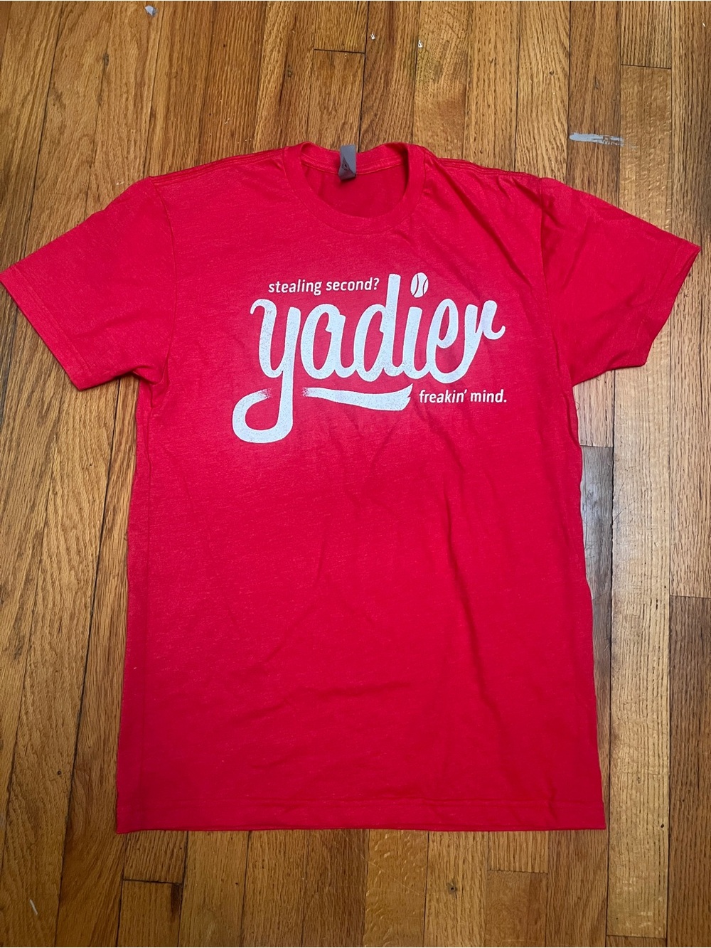 Next Level Apparel Red 'yadier' Graphic Tee